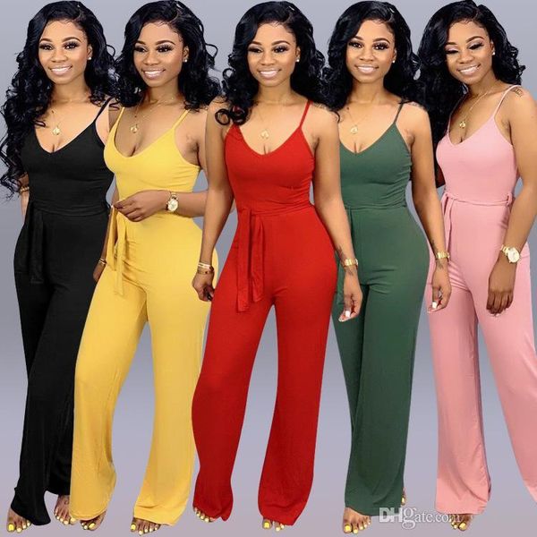 women spaghetti strap jumpsuit 5 colors solid color wide legs slim bodycon romper bodysuit pants summer casual wear romper, Black;white
women spaghetti strap jumpsuit 5 colors solid color wide legs slim bodycon romper bodysuit pants summer casual wear romper, Black;white