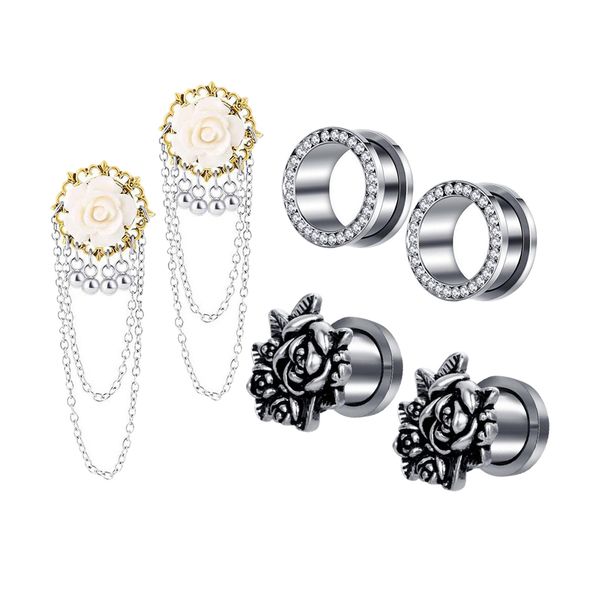 3 pairs stainless steel flesh tunnel stretching piercing gauge plug 6mm-16mm body jewelry, Slivery;golden
3 pairs stainless steel flesh tunnel stretching piercing gauge plug 6mm-16mm body jewelry, Slivery;golden