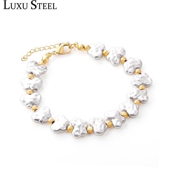 link, chain luxusteel cute style butterfly shape shell bracelets bangles women accessories stainless steel gold silver color beaded bracelet, Black
link, chain luxusteel cute style butterfly shape shell bracelets bangles women accessories stainless steel gold silver color beaded bracelet, Black