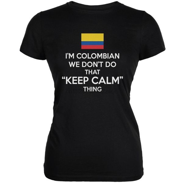 don't do calm - colombian black juniors soft t-shirt - 2x-large(1