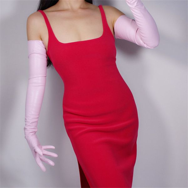 extra long leather gloves 70cm long section emulation leather sheepskin cherry blossom light pink warm pu gloves female pu70, Blue;gray
extra long leather gloves 70cm long section emulation leather sheepskin cherry blossom light pink warm pu gloves female pu70, Blue;gray