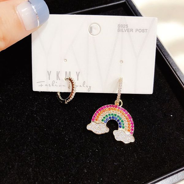 migga micro paved cubic zircon rainbow dangle earrings luxury women party gift accessories jewelry, Silver
migga micro paved cubic zircon rainbow dangle earrings luxury women party gift accessories jewelry, Silver