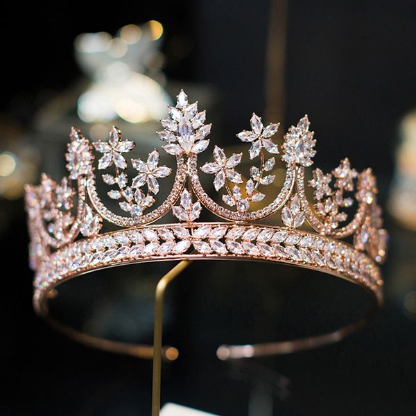 delicate crown grade cz crystal rose gold crown clear cubic stone shiny white-gold plating tiaras for wedding bride queen, Golden;silver
delicate crown grade cz crystal rose gold crown clear cubic stone shiny white-gold plating tiaras for wedding bride queen, Golden;silver