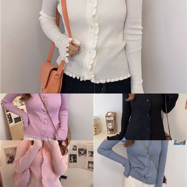 women's knitted autumn 2020 new korean style slim fit slimming solid color outer coat single-breasted coat women's clothing zqxao, White;black
women's knitted autumn 2020 new korean style slim fit slimming solid color outer coat single-breasted coat women's clothing zqxao, White;black
