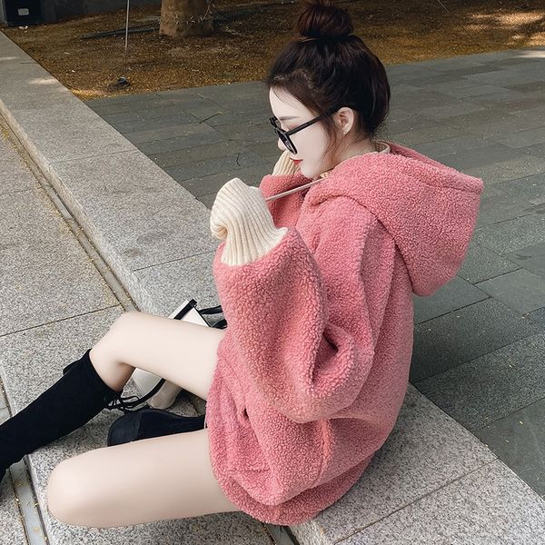 thickened super cec fake two-piece sweater women's fashionable 2020 coat sweater coatfall/winter new lamb wool loose korean style coat, Black
thickened super cec fake two-piece sweater women's fashionable 2020 coat sweater coatfall/winter new lamb wool loose korean style coat, Black