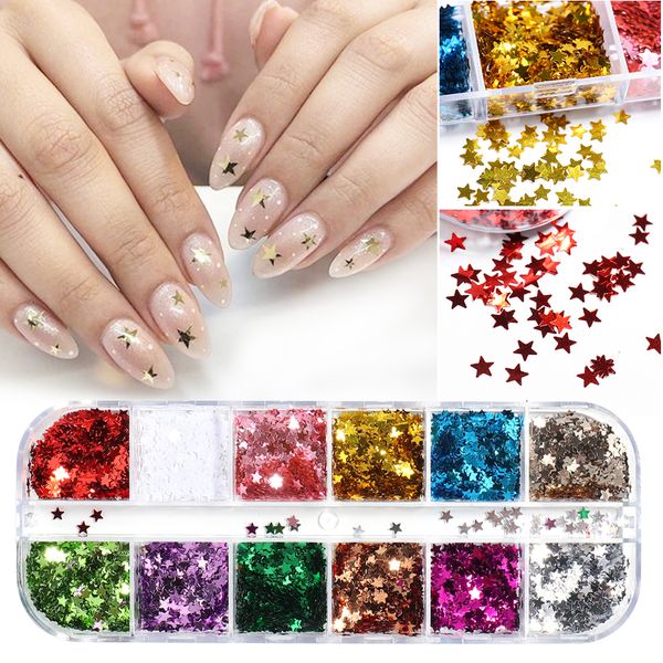 star mirror nail art sequins mixed color 3d glitter flakes paillette gel polish manicure nails decor accessories chcx, Silver;gold
star mirror nail art sequins mixed color 3d glitter flakes paillette gel polish manicure nails decor accessories chcx, Silver;gold