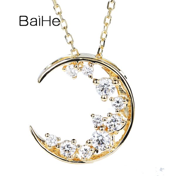 baihe solid 18k white/yellow/rose gold 0.26ct h/si round cut natural diamonds fine jewelry moon diamond necklace clavicle chain, Silver
baihe solid 18k white/yellow/rose gold 0.26ct h/si round cut natural diamonds fine jewelry moon diamond necklace clavicle chain, Silver