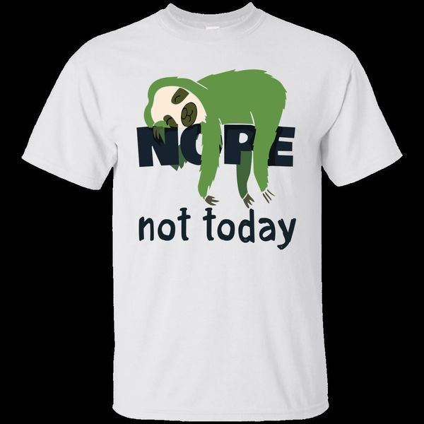 nope not today funny white t-shirt lazy sloth shirt short sleeve cartoon t shirt men new fashion tshirt ing
nope not today funny white t-shirt lazy sloth shirt short sleeve cartoon t shirt men new fashion tshirt ing