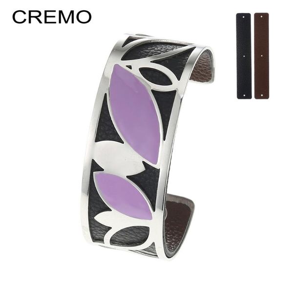 bangle cremo georgette enamel bracelets & bangles for women argent adjustable leather cuff charm stainless steel femme leaf pulseira, Black
bangle cremo georgette enamel bracelets & bangles for women argent adjustable leather cuff charm stainless steel femme leaf pulseira, Black
