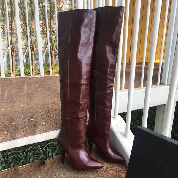 superior quality over-the-knee boots women slim knee-high boots high heels winter women long genuine leather shoes, Black
superior quality over-the-knee boots women slim knee-high boots high heels winter women long genuine leather shoes, Black