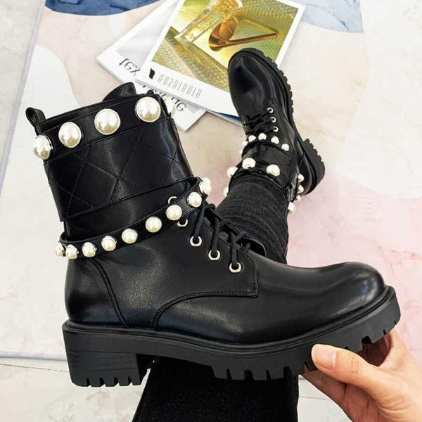 bonjomarisa luxury ins girls pearl ankle boots punk platform square heel platform boots women buckle winter shoes woman, Black
bonjomarisa luxury ins girls pearl ankle boots punk platform square heel platform boots women buckle winter shoes woman, Black