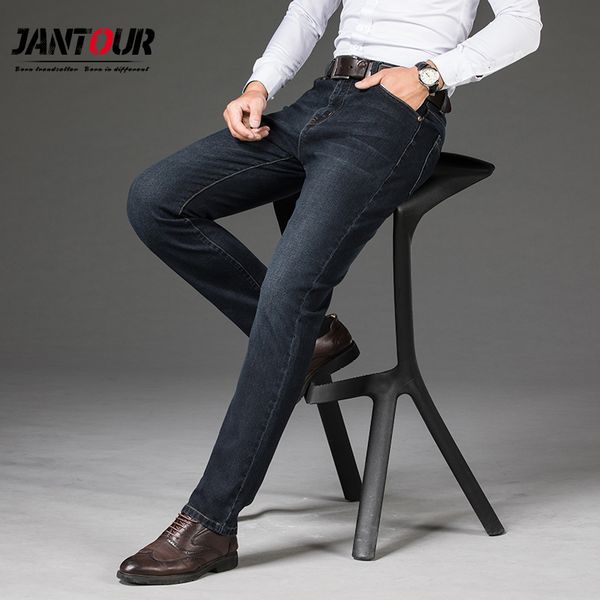 classic style autumn winter new men's thick loose jeans men business casual stretch denim trousers male brand pants 40 42 44 46, Blue
classic style autumn winter new men's thick loose jeans men business casual stretch denim trousers male brand pants 40 42 44 46, Blue