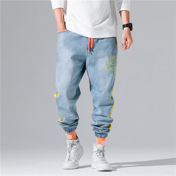 clothes path ancient washed color letters embroidered small feet trendy and jeans embroidered jeans men's all-match slim-fit long pants, Blue
clothes path ancient washed color letters embroidered small feet trendy and jeans embroidered jeans men's all-match slim-fit long pants, Blue