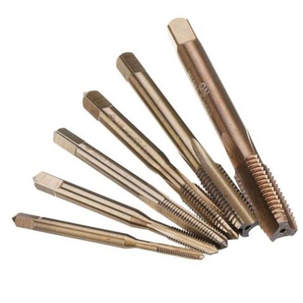 6pcs m3-m10 straight flute metric tap right hand external thread drill hss co m35 screw thread metric tap drill bits
6pcs m3-m10 straight flute metric tap right hand external thread drill hss co m35 screw thread metric tap drill bits