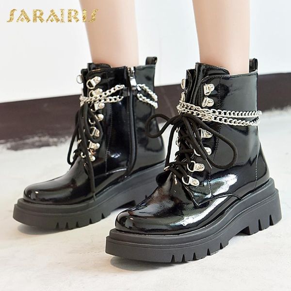 sarairis 2020 new design chain shoes ladies boots ploatform comfortable zip up big size 43 street style ankle boots woman shoes, Black
sarairis 2020 new design chain shoes ladies boots ploatform comfortable zip up big size 43 street style ankle boots woman shoes, Black