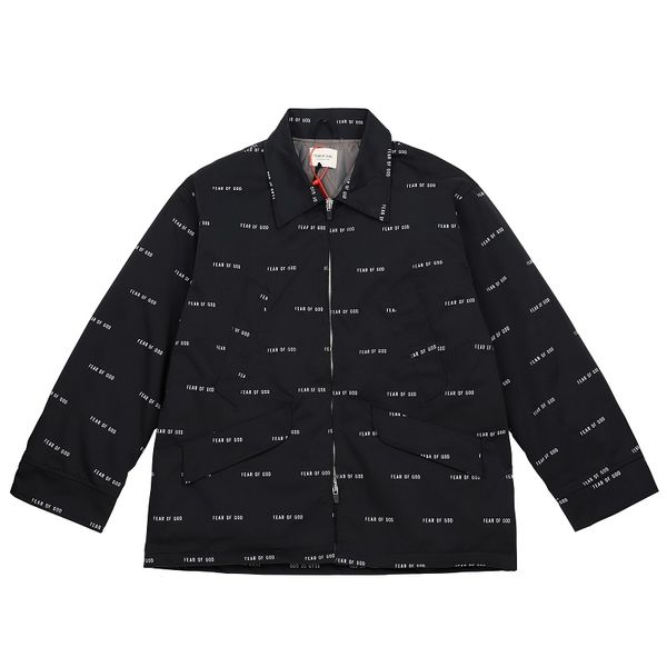 20fw autumn winter men america loose fear of god allover logo zipper nylon cotton jacket fog warm jacket women coat, Black;brown
20fw autumn winter men america loose fear of god allover logo zipper nylon cotton jacket fog warm jacket women coat, Black;brown