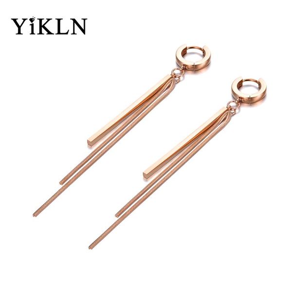 hoop & huggie yikln simple rose gold long strip chain tassel earrings for women girls titanium steel bohemia party ye19228, Golden;silver
hoop & huggie yikln simple rose gold long strip chain tassel earrings for women girls titanium steel bohemia party ye19228, Golden;silver