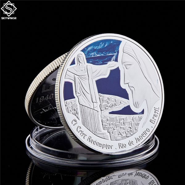 brazil rio landmark jesus commemorative craft south america christianity plated lucky silver plated souvenir coin
brazil rio landmark jesus commemorative craft south america christianity plated lucky silver plated souvenir coin