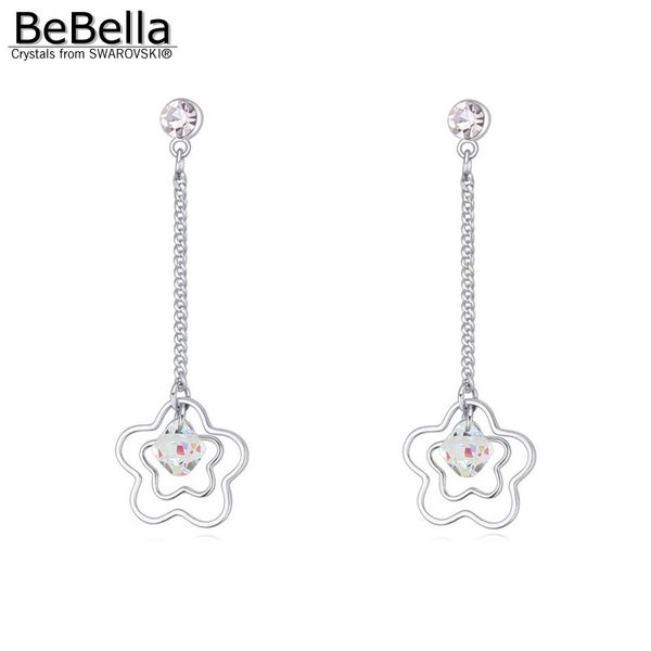 bebella romantic star shape dangler earrings design for female made with crystals from for women gift, Silver
bebella romantic star shape dangler earrings design for female made with crystals from for women gift, Silver