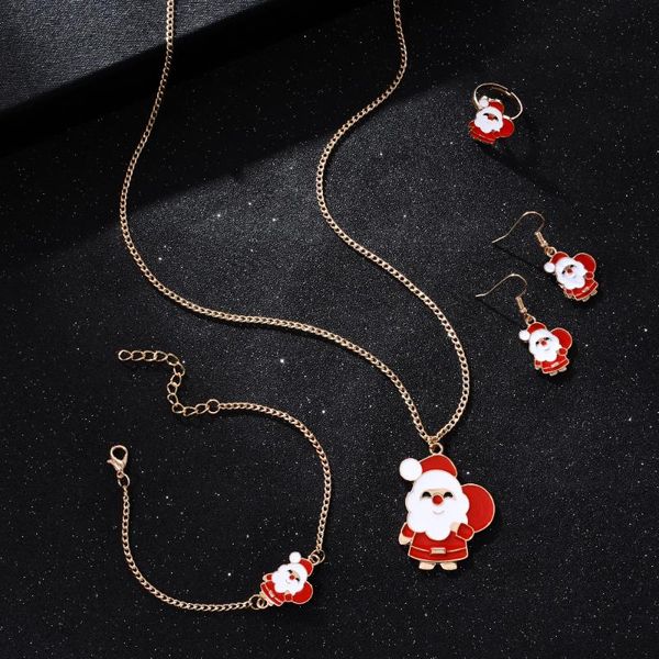 new fashion christmas jewelry necklace earrings ring bracelet set women girls xmas gifts, Silver
new fashion christmas jewelry necklace earrings ring bracelet set women girls xmas gifts, Silver