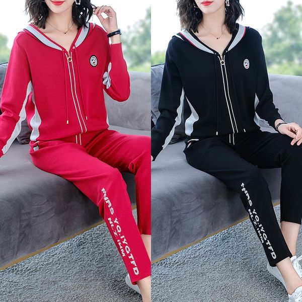 fashion sports 2020 knitted hooded harem pants suit western style early autumn coat coat casual two-piece suit women's clothing bvonv, Gray
fashion sports 2020 knitted hooded harem pants suit western style early autumn coat coat casual two-piece suit women's clothing bvonv, Gray