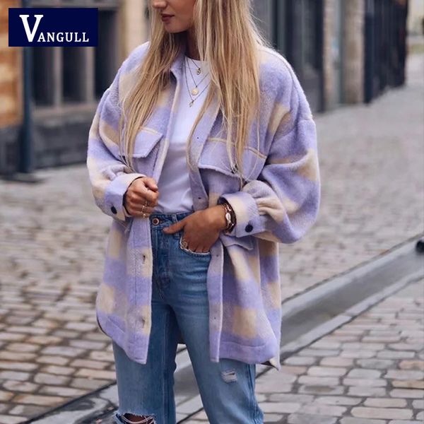 vangull sweet plaid woolen shirt jackets women fashion pockets turn-down collar check jacket cute girls chic coat streetwear, Black;brown
vangull sweet plaid woolen shirt jackets women fashion pockets turn-down collar check jacket cute girls chic coat streetwear, Black;brown