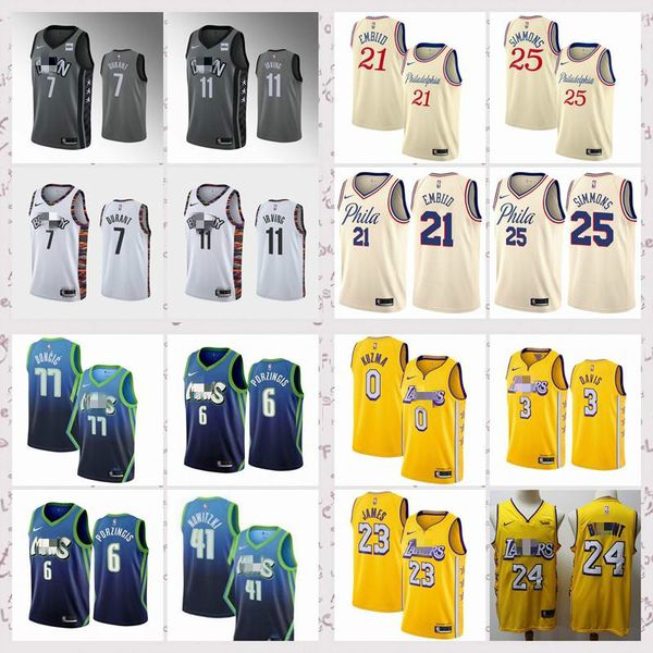 2020 mens 11 irving 7 durant 21 embiid 25 simmons 23 james 0 kuzma 3 anthony 77 doncic 6 porzingis swingman city version jersey, Black;red
2020 mens 11 irving 7 durant 21 embiid 25 simmons 23 james 0 kuzma 3 anthony 77 doncic 6 porzingis swingman city version jersey, Black;red