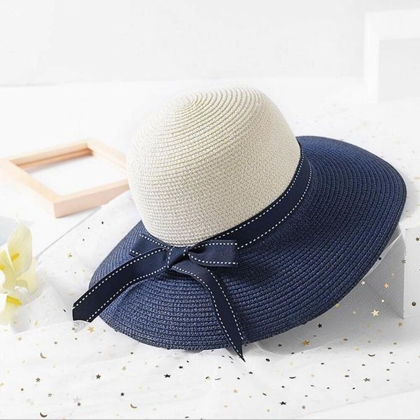 wide brim hats elegant women ladies summer straw beach hat large brimmed color matching bow knot sun, Blue;gray
wide brim hats elegant women ladies summer straw beach hat large brimmed color matching bow knot sun, Blue;gray