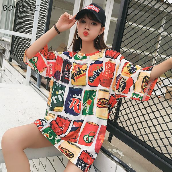 short sleeve t-shirts women printed harajuku simple oversize bf womens trendy o-neck breathable causal all-match streetwear chic, White
short sleeve t-shirts women printed harajuku simple oversize bf womens trendy o-neck breathable causal all-match streetwear chic, White