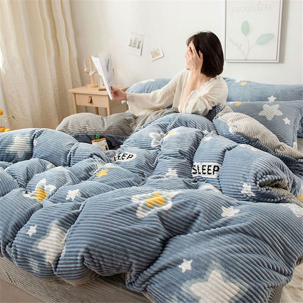 bedding sets winter flannel thick set 4pcs printed crystal fleece quilt cover sheets pillowcase king warm duvet textile
bedding sets winter flannel thick set 4pcs printed crystal fleece quilt cover sheets pillowcase king warm duvet textile