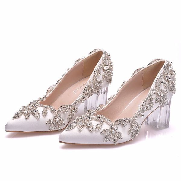 women pumps wedding party banquet pu rhinestones slip on 6.5cm thick high heels pointed toe high heels women shoes size 35-42, Black
women pumps wedding party banquet pu rhinestones slip on 6.5cm thick high heels pointed toe high heels women shoes size 35-42, Black