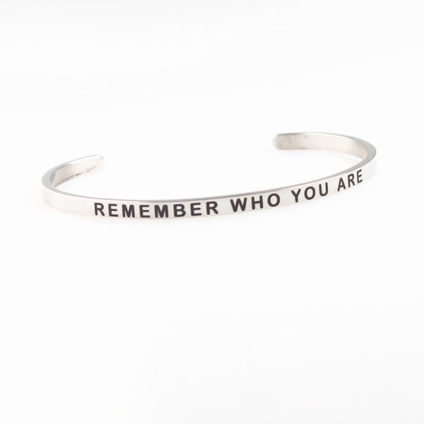 remember who you are stainless steel bar bangles engraved positive inspirational quote cuff mantra bracelets for women men gift, Black
remember who you are stainless steel bar bangles engraved positive inspirational quote cuff mantra bracelets for women men gift, Black