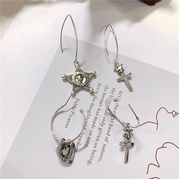hoop & huggie gothic star cross crown portrait heart earrings for women girl vintage geometric drop trendy statement jewelry, Golden;silver
hoop & huggie gothic star cross crown portrait heart earrings for women girl vintage geometric drop trendy statement jewelry, Golden;silver