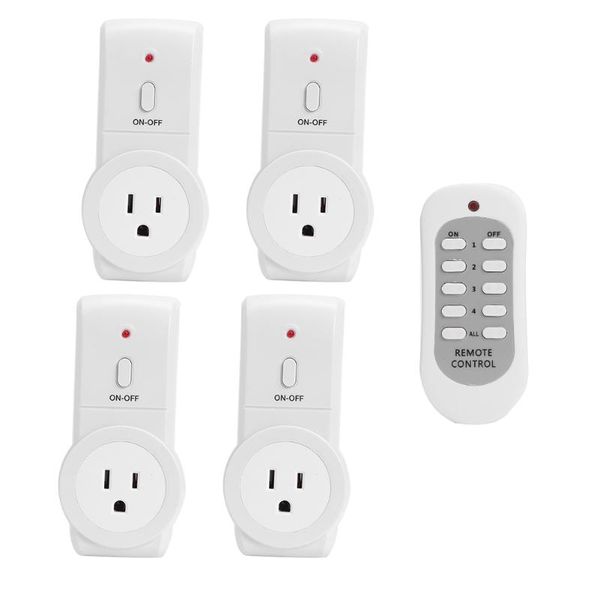 4pcs us plug power outlet led light remote controlled switch socket wireless remote control
4pcs us plug power outlet led light remote controlled switch socket wireless remote control