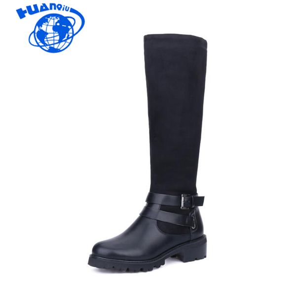 huanqiu women's winter shoes brand leather knee women shoes plush warmful winter boots plus big size wyq181, Black
huanqiu women's winter shoes brand leather knee women shoes plush warmful winter boots plus big size wyq181, Black