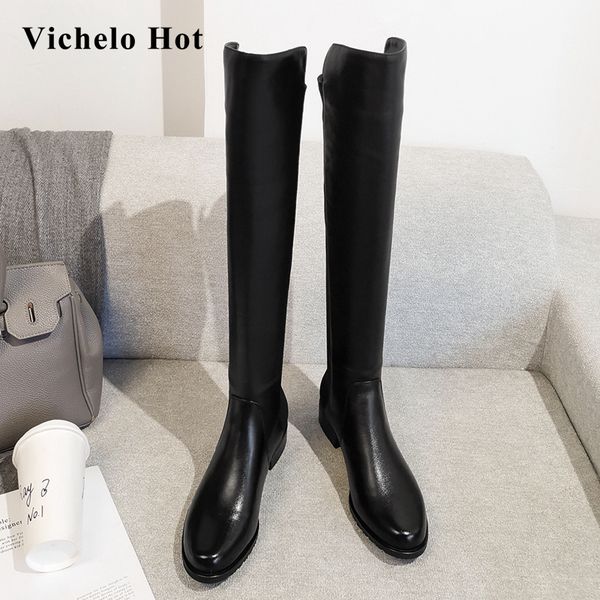 boots vichelo 2021 genuine leather round toe med heel winter shoes beauty lady daily wear comfortable over-the-knee l01, Black
boots vichelo 2021 genuine leather round toe med heel winter shoes beauty lady daily wear comfortable over-the-knee l01, Black