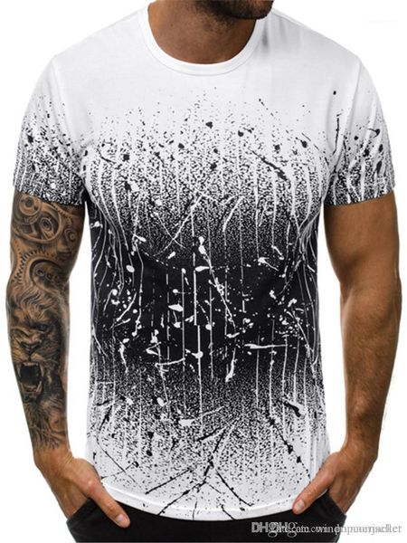 round collar slim gradient printed tees teenagers summer causal mens clothing fashion designer mens t shirts mens, White;black
round collar slim gradient printed tees teenagers summer causal mens clothing fashion designer mens t shirts mens, White;black