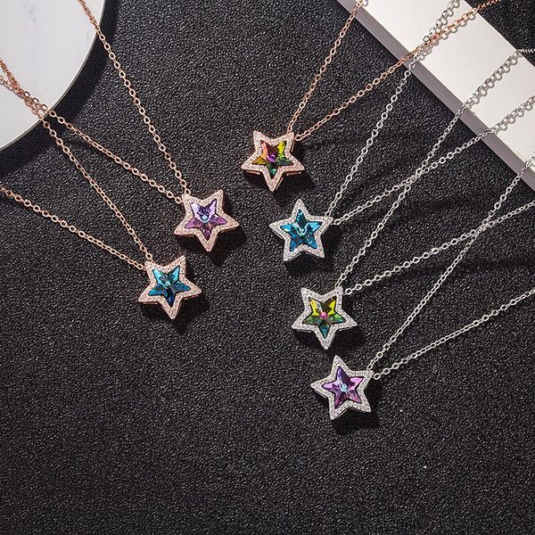 new popular austria crystal five pointed shining stars pendant 925 sterling silver necklace cute charms fine jewelry gril gift
new popular austria crystal five pointed shining stars pendant 925 sterling silver necklace cute charms fine jewelry gril gift