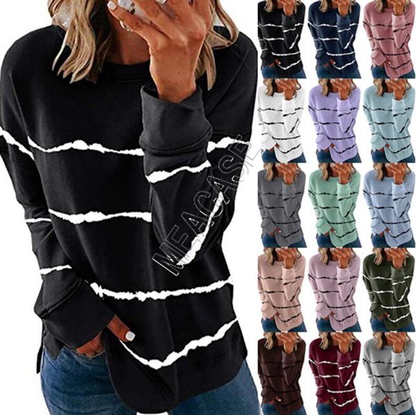 15 colors women autumn long sleeve t-shirt tie-dyed printing pullovers round neck loose striped hoodies casual fashion sweatshirt d91714, White
15 colors women autumn long sleeve t-shirt tie-dyed printing pullovers round neck loose striped hoodies casual fashion sweatshirt d91714, White