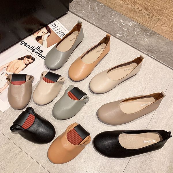 genuine leather doudou shoes women 's single shoes egg roll round head shallow mouth flat soft 's 2020 new summer, Black
genuine leather doudou shoes women 's single shoes egg roll round head shallow mouth flat soft 's 2020 new summer, Black
