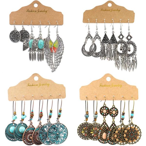 vintage tassel earrings women bohemian earrings sets dangle drop earring feather wing leaf brincos natural stone fashion jewelry, Silver
vintage tassel earrings women bohemian earrings sets dangle drop earring feather wing leaf brincos natural stone fashion jewelry, Silver