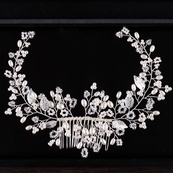hair clips & barrettes trendy silver color pearl crystal leaf comb accessories wedding headpiece ornaments bride women jewelry, Golden;silver
hair clips & barrettes trendy silver color pearl crystal leaf comb accessories wedding headpiece ornaments bride women jewelry, Golden;silver