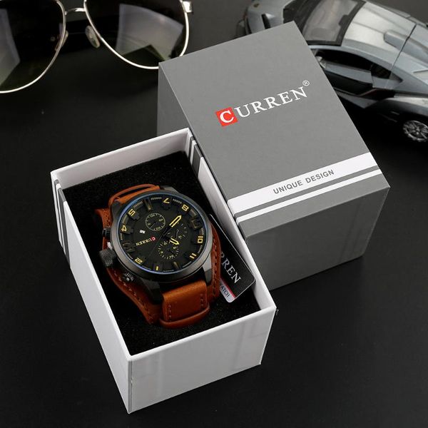 Curren Watch Box Gift Box Built In Sponge Watches Square Packing Boxes Accessories For Men Women Watch Gift Case