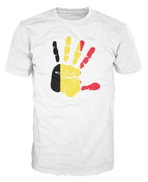 2019 100% cotton belgium flag palm national footballs fan t-shirt