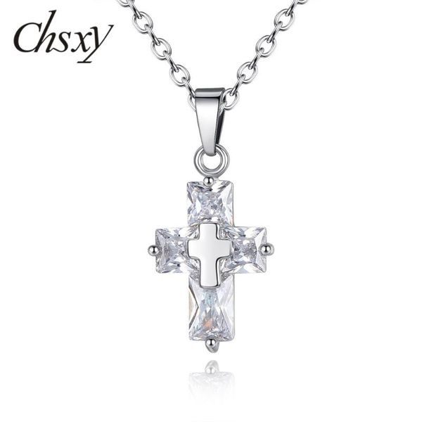 chsxy luxury cross cubic zirconia pendant necklace charm silver color chain zircon crystal necklace for women girl jewelry
chsxy luxury cross cubic zirconia pendant necklace charm silver color chain zircon crystal necklace for women girl jewelry