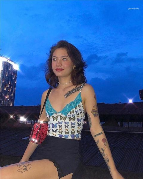 designer woman butterfly tie dye v-neck camis women spaghetti strap backless tees womens white lace vests summer
designer woman butterfly tie dye v-neck camis women spaghetti strap backless tees womens white lace vests summer