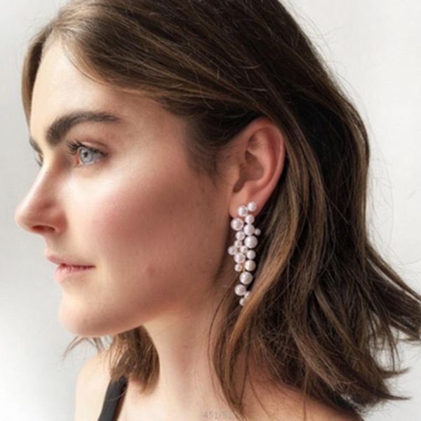 new pearl hoop earrings for women exaggerates long white beads grape circle ear dangle earrings fashion europe jewelry, Silver
new pearl hoop earrings for women exaggerates long white beads grape circle ear dangle earrings fashion europe jewelry, Silver