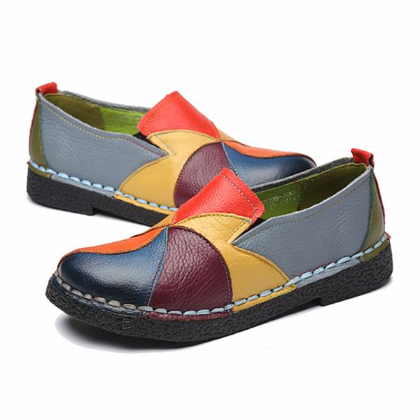 2020 autumn new large size women's shoes leather color matching flat heel soft sole leather shoes middle-aged mother women, Black
2020 autumn new large size women's shoes leather color matching flat heel soft sole leather shoes middle-aged mother women, Black