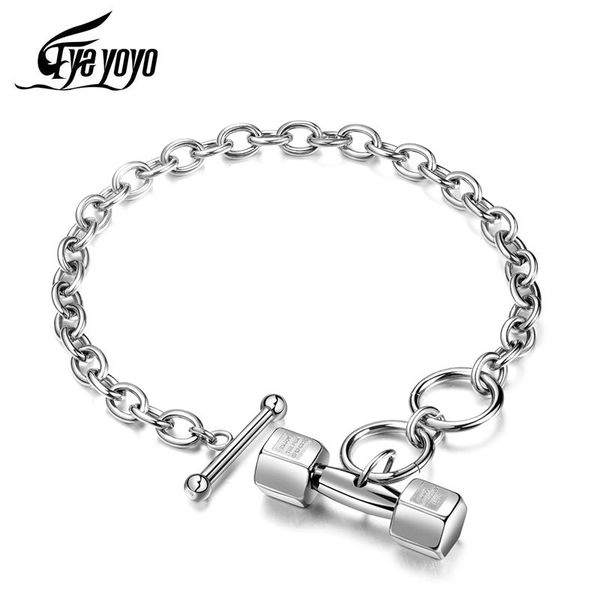 charm bracelets eyeyoyo steel color dumbbell bracelet men's fitness trinkets sports bbracelet for boy friend, Golden;silver
charm bracelets eyeyoyo steel color dumbbell bracelet men's fitness trinkets sports bbracelet for boy friend, Golden;silver