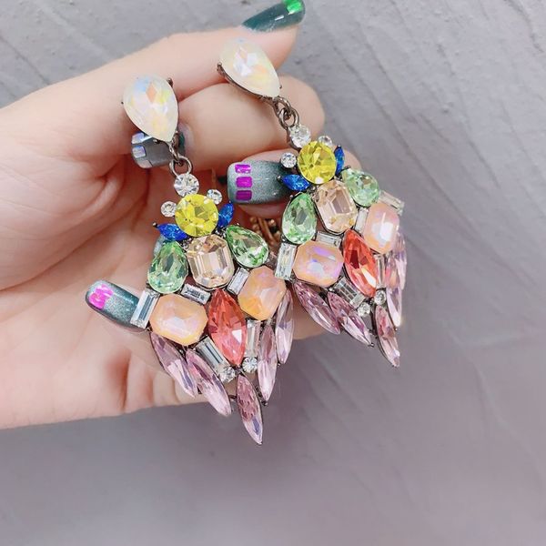 mengjiqiao new vintage colorful luxury waterdrop crystal dangle earrings for women girls bijoux geometric pendientes mujer moda, Silver
mengjiqiao new vintage colorful luxury waterdrop crystal dangle earrings for women girls bijoux geometric pendientes mujer moda, Silver